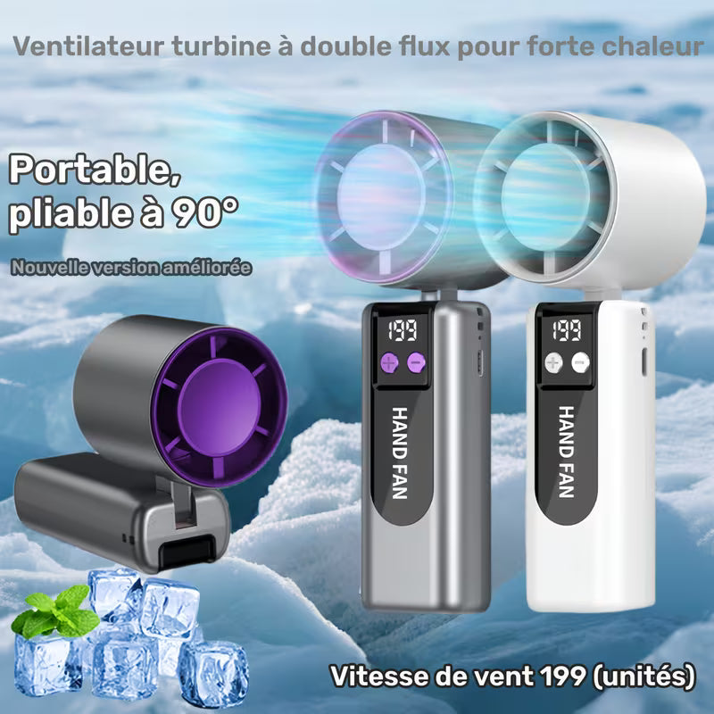 ABUDODO Mini Ventilateur Turbo Portable avec USB
