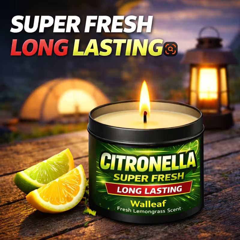 1/4/6 pièces Bougie Parfumée Citronnelle (Citronnelle de Sauge) d'Extérieur