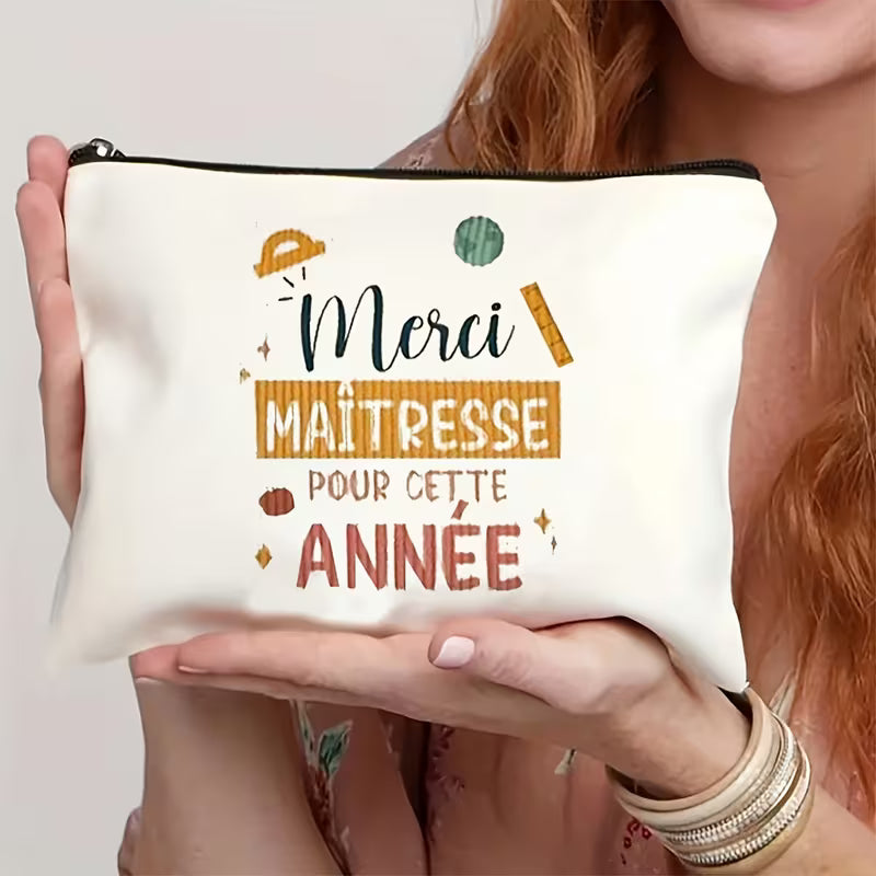 1pc, Charmante Trousse de Cosmétique de Remerciement pour Enseignante