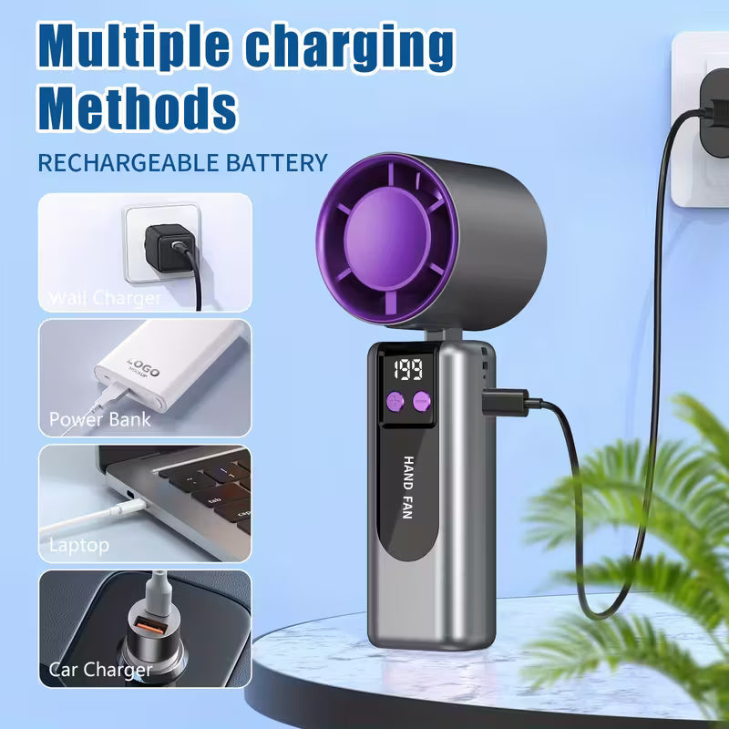 ABUDODO Mini Ventilateur Turbo Portable avec USB