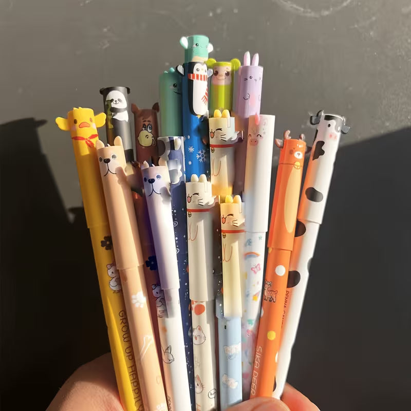 Lot de 20 stylos effaçables en forme d'animaux