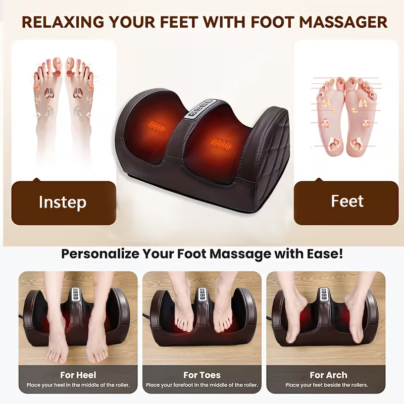 Masseur électrique pour les pieds marron