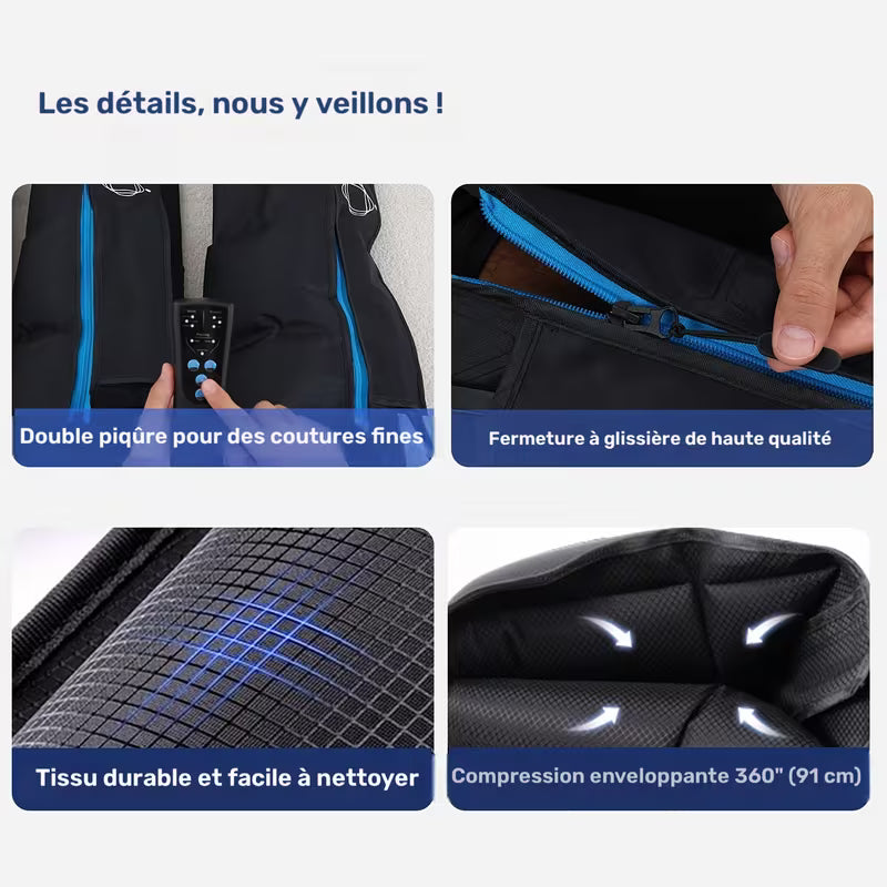 Prises EU 2 Pics Masseur Professionnel Soin Personnel Ajouts Masseurs Équipement de Massage Professionnel, Système de Masseur Complet avec Technologie de Compression Dynamique, Pétrissage et Pressage Profond, Cadeau de Noël pour Papa Maman et Amoureux