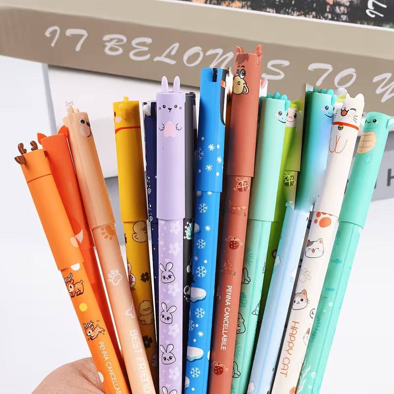 Lot de 20 stylos effaçables en forme d'animaux