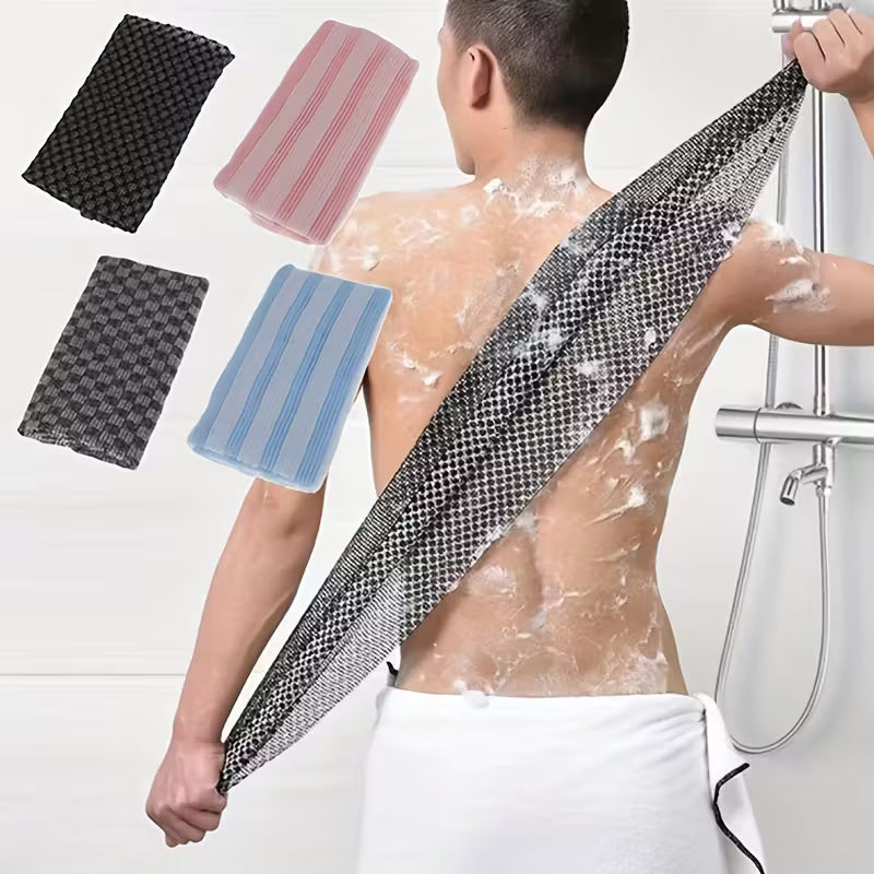 Serviette de bain exfoliante de style japonais, brosse de bain, gant de récurage pour le dos, éponge gommée exfoliante, serviette de soin quotidien pour hommes et femmes, accessoires de salle de bain