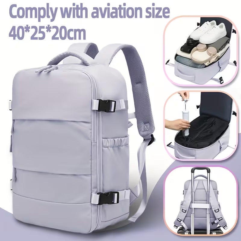 Sac à dos de voyage à compression sous vide avec pompe à vide, ensemble combiné.
