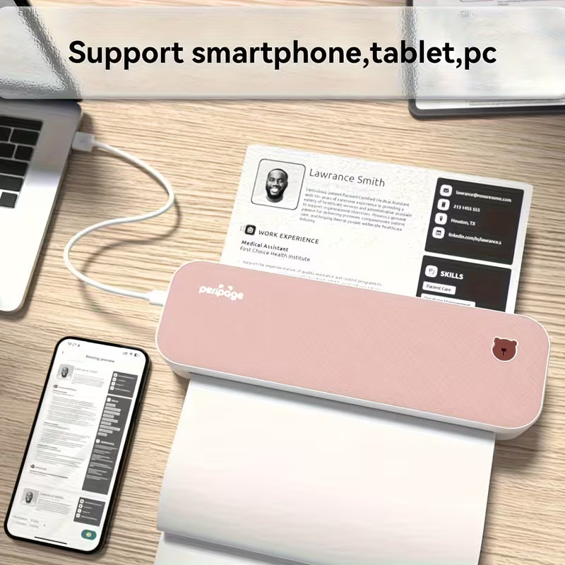 Imprimante thermique portable sans fil PeriPage compatible avec iOS/Android