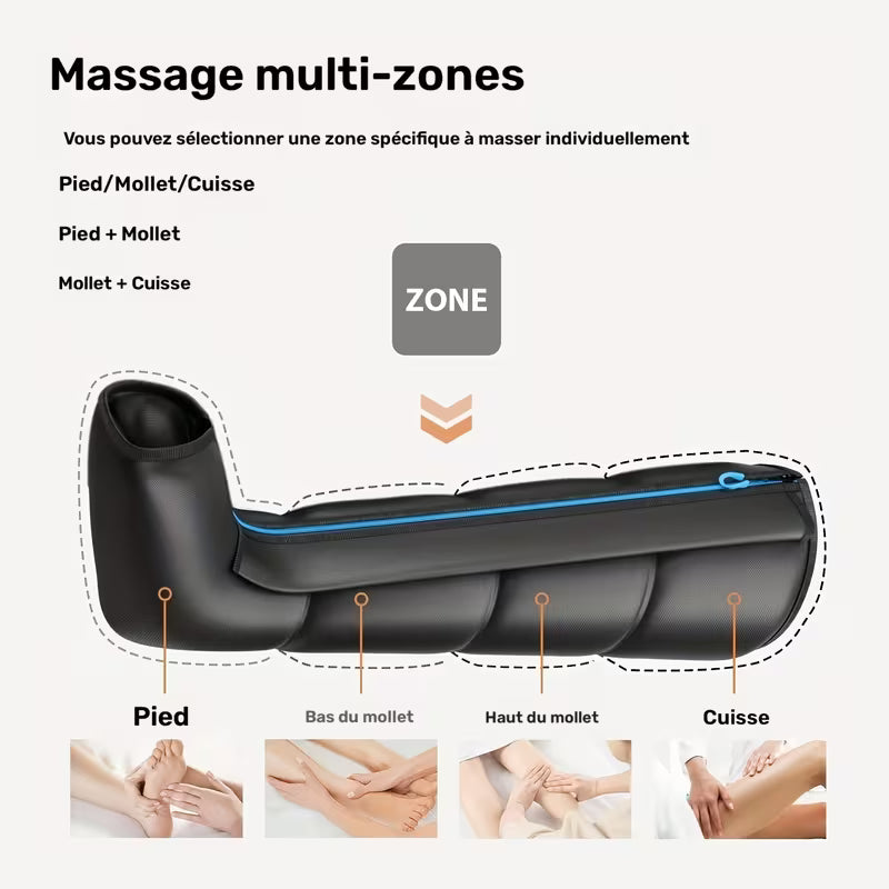 Prises EU 2 Pics Masseur Professionnel Soin Personnel Ajouts Masseurs Équipement de Massage Professionnel, Système de Masseur Complet avec Technologie de Compression Dynamique, Pétrissage et Pressage Profond, Cadeau de Noël pour Papa Maman et Amoureux