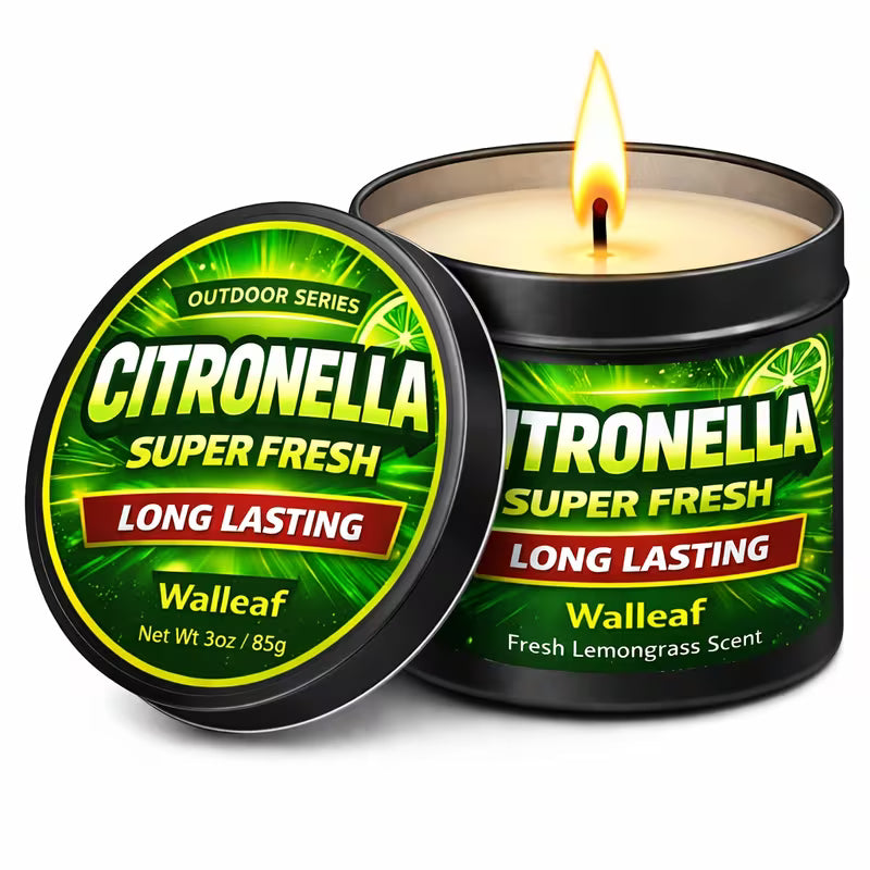 1/4/6 pièces Bougie Parfumée Citronnelle (Citronnelle de Sauge) d'Extérieur