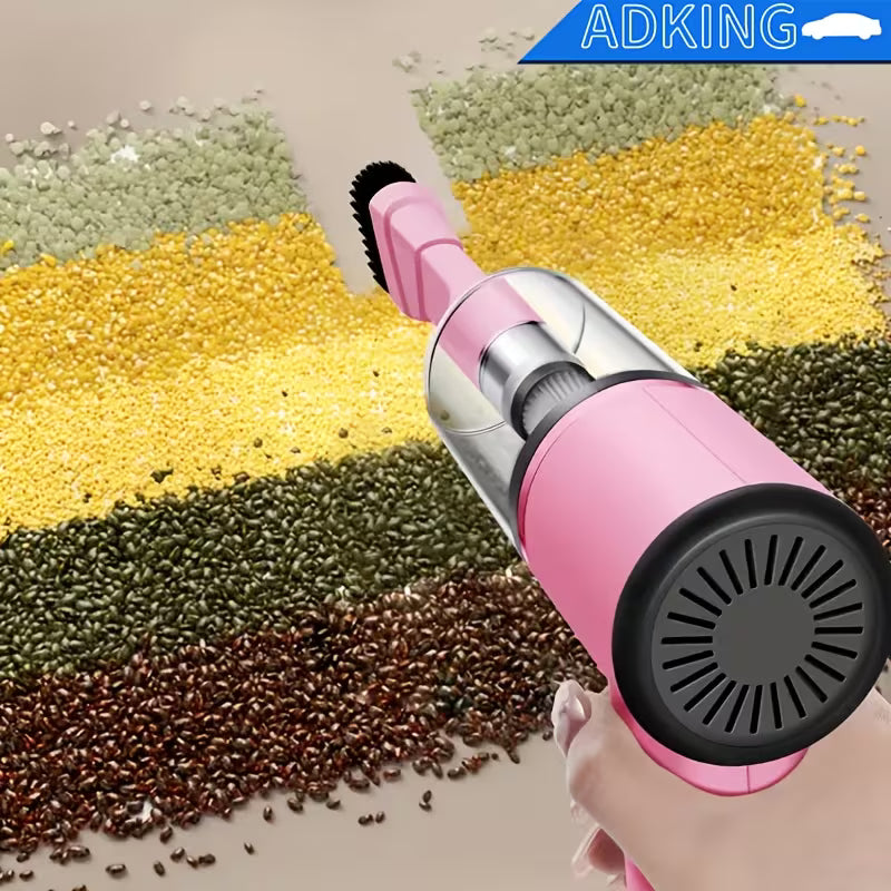Aspirateur Puissant 12 V avec Design Portable - Idéal pour les Poils d'Animaux, la Poussière et les Miettes - Kit d'Accessoires Inclus