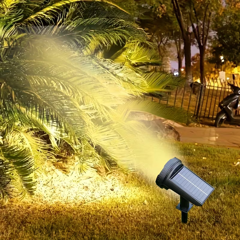 Projecteur Solaire d'Extérieur, 55 LED, 3 Modes, Éclairage Paysager de Décoration de Noël, Lampes Solaires d'Allée - Convient pour Décorations de Jardin de Fêtes, Projecteurs Solaires