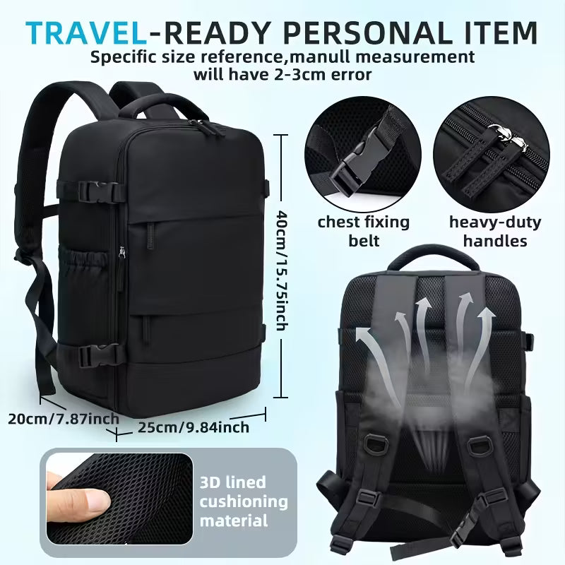 Sac à dos de voyage à compression sous vide avec pompe à vide, ensemble combiné.