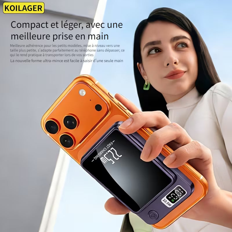 Nouvelle batterie externe magnétique sans fil ultra puissante portable de 10000 mAh avec charge rapide 22.5W/PD20
