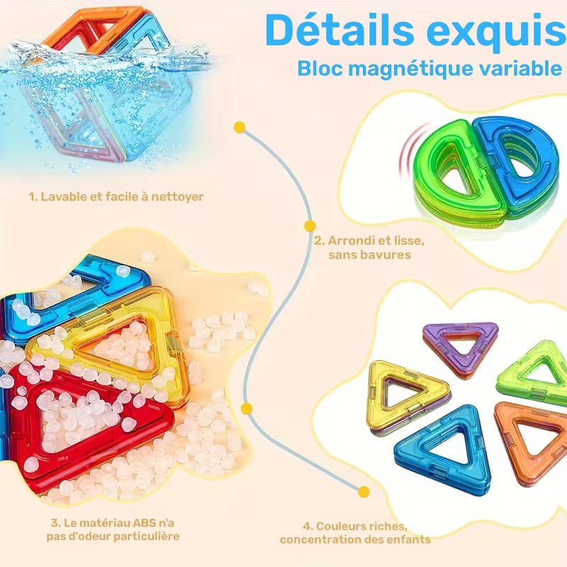 Puces Magnétiques, Jeux de Magnétisme, Grand Format STEM