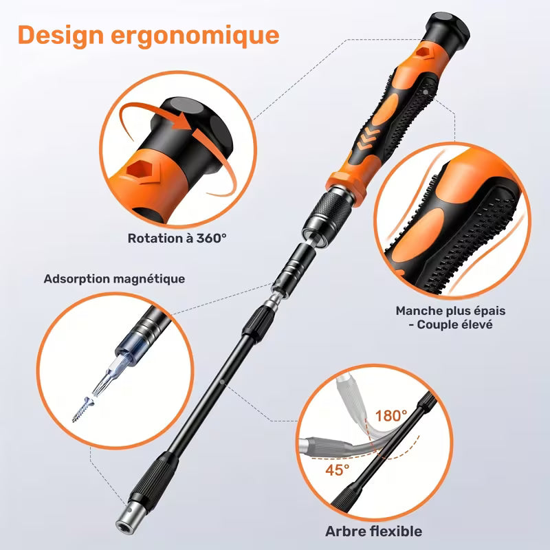 117 en 1 Kit de Tournevis de Précision