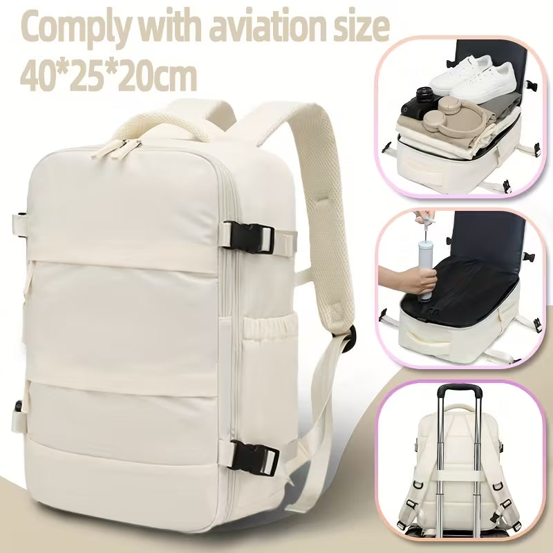 Sac à dos de voyage à compression sous vide avec pompe à vide, ensemble combiné.