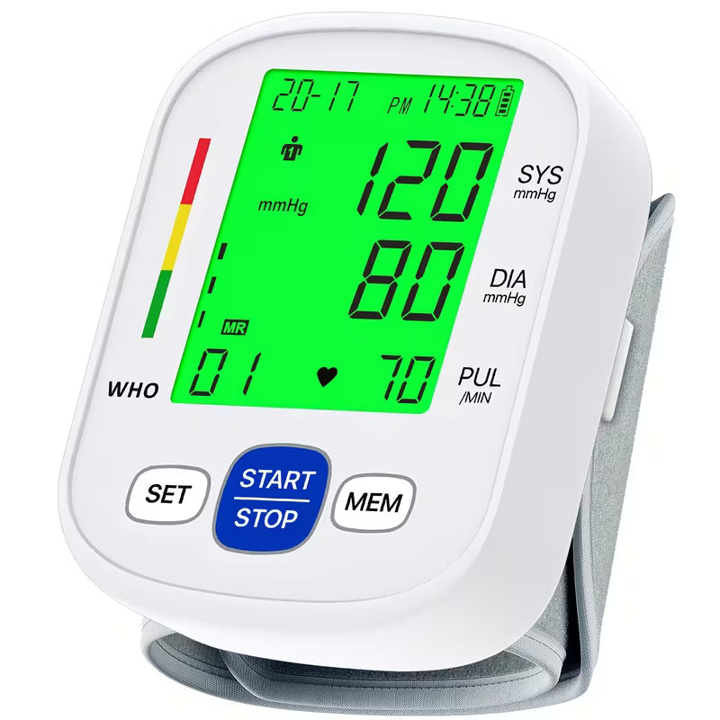 Tensiomètre de poignet BSX322, mode double utilisateur automatique portable pour usage domestique, 99 mémoires de mesures, écran rétroéclairage couleur IP22 et lecture rapide en un clic