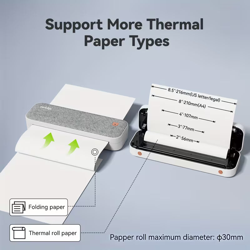 Imprimante thermique portable sans fil PeriPage compatible avec iOS/Android