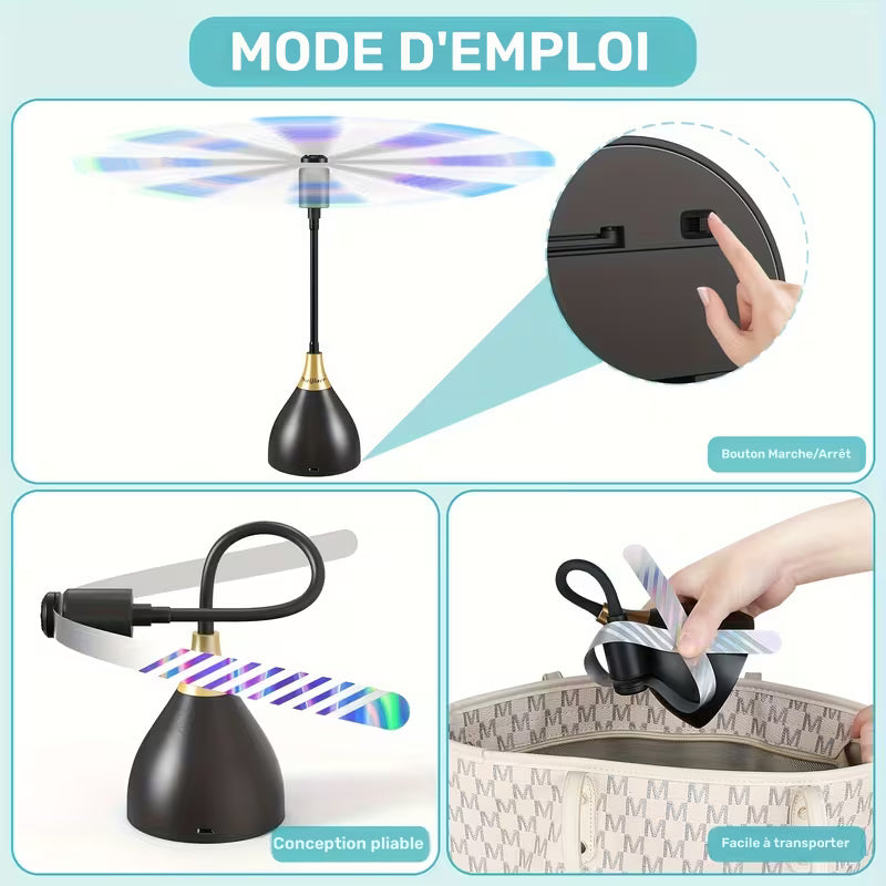 Ensemble de Ventilateurs Anti-Mouches pour Tables