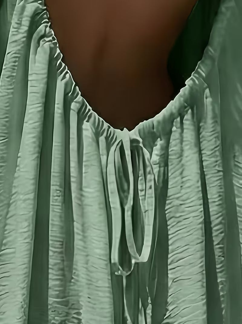 Nouvelle robe jupe longue décontractée dos nu style vacances pour femmes