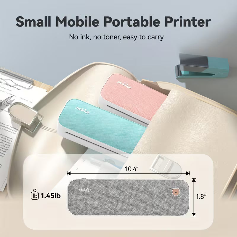 Imprimante thermique portable sans fil PeriPage compatible avec iOS/Android