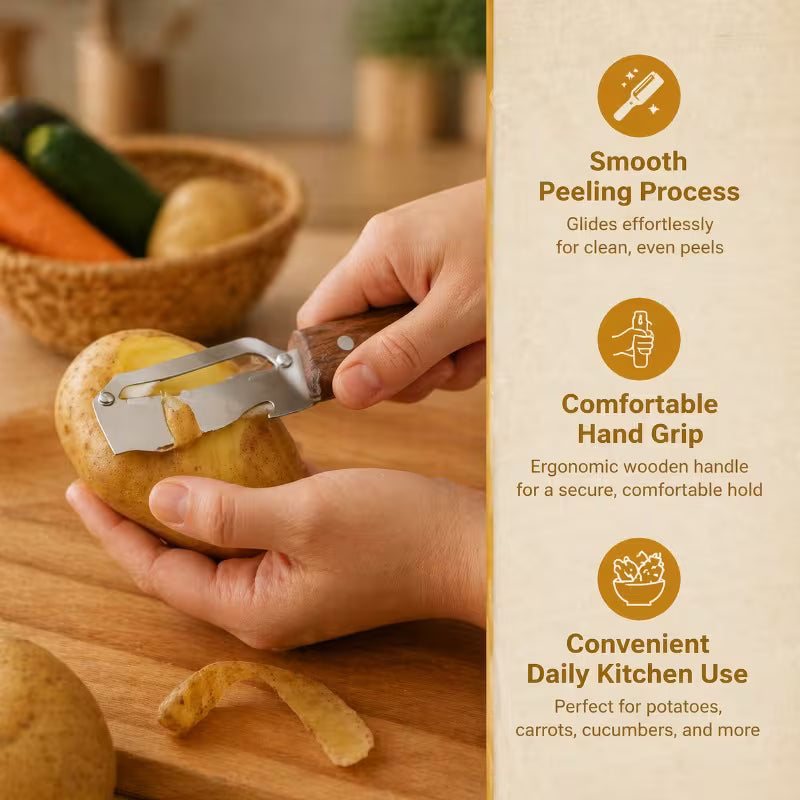 Lot de 2 épluche-légumes et décapsuleurs multifonctionnels en acier inoxydable - Outil de cuisine pratique et peu fatigant, convient à divers légumes et fruits, couteaux à éplucher