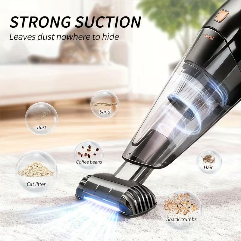 Aspirateur à main sans fil puissant | Super forte puissance d'aspiration