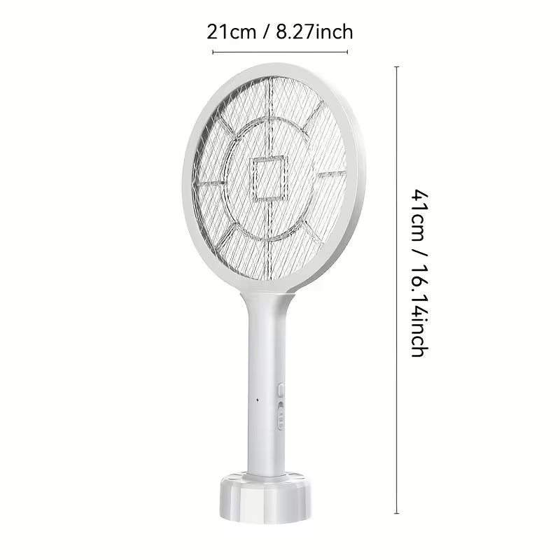 2-en-1 Tue-Mouche Électrique et Exterminateur de Moustiques à Double Mode, Tue-Moustiques USB Rechargeable, Exterminateur Portable pour Maison, Cuisine, Chambre - Piège à Moustiques Lumineux pour la Nuit