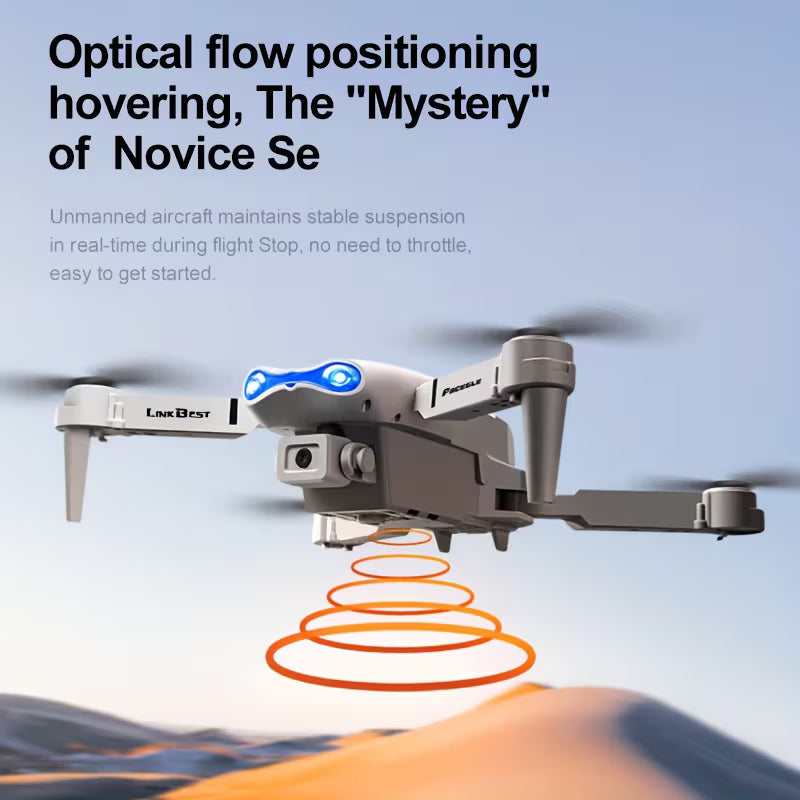 Le drone E99NOVA est doté de deux caméras avec un hovering à flux optique, assurant une imagerie de haute qualité et un vol stable. Ses ailes pliables facilitent le stockage.