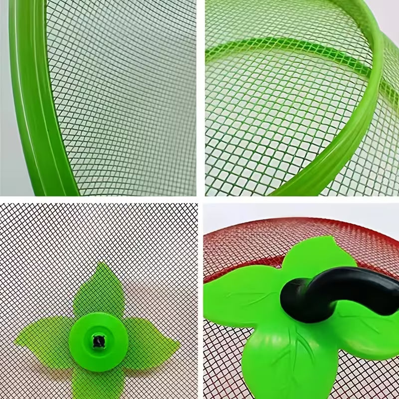 2 pièces/set Panier à Fruits en Métal Robust avec Couvercle en Maille - Design -Rouille