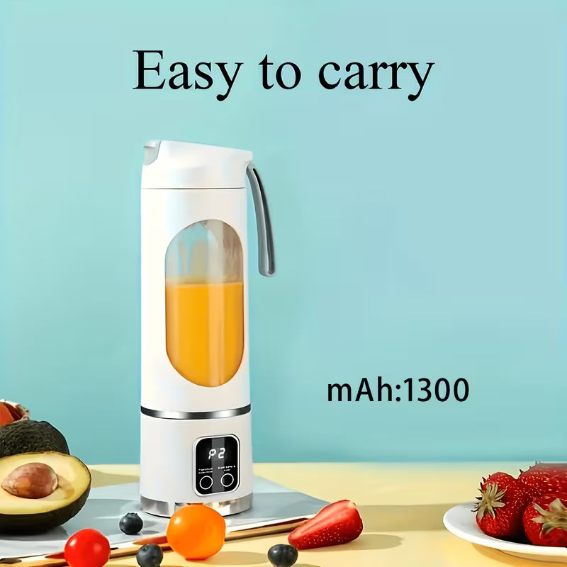 Mixeur et extracteur de jus portable rechargeable par USB - Facile à nettoyer - Capacité de 300 ml à 500 ml (10,14 oz à 16,91 oz)