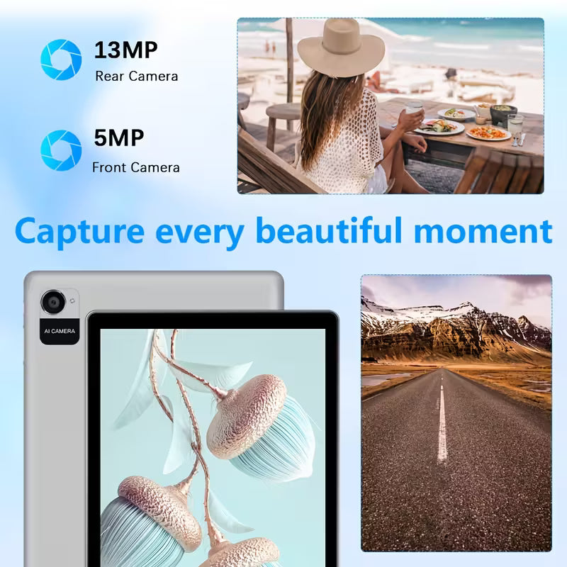 Tablette CR 10.1" Android 16 2-en-1 GMS Tab, GPS, Google, Tablette PC avec Étui de Protection