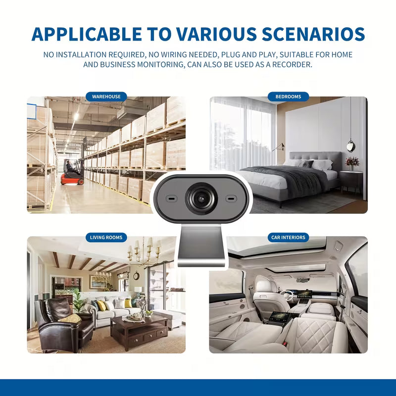 ("Paquet de 2) Caméra de surveillance Wifi sans fil intelligente, Wi-Fi 2.4G