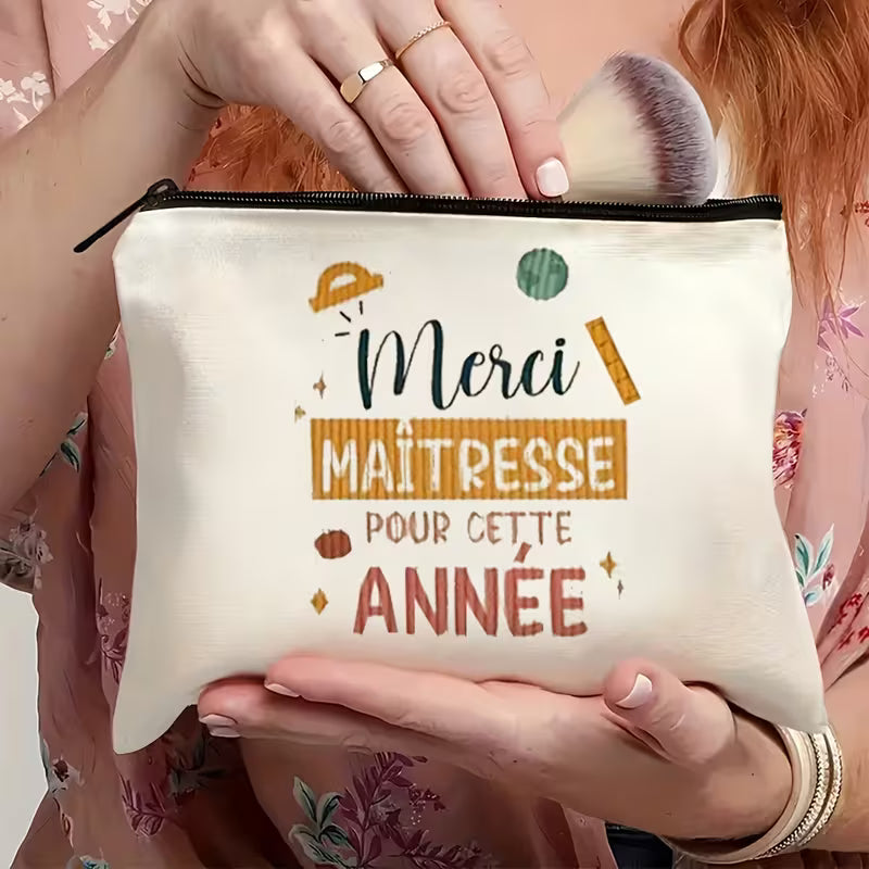 1pc, Charmante Trousse de Cosmétique de Remerciement pour Enseignante