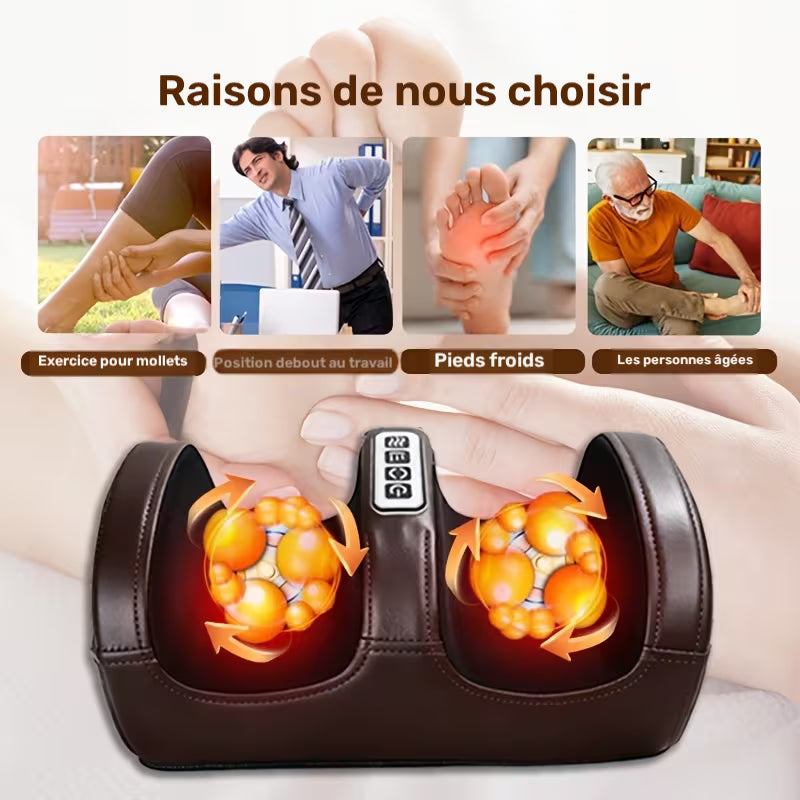 Masseur électrique pour les pieds marron
