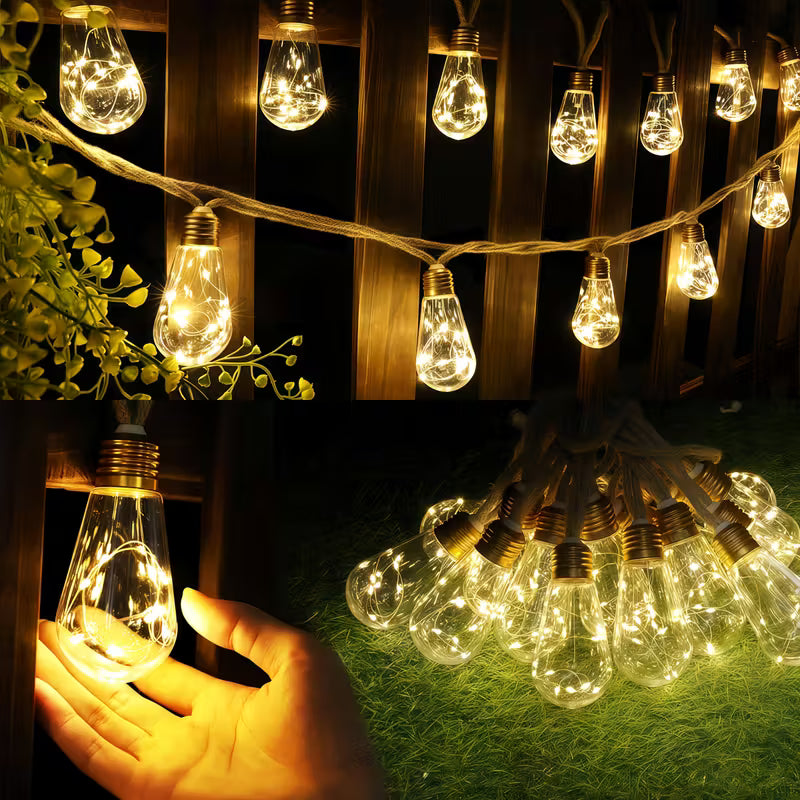 Guirlande Lumineuse d'Extérieur à Énergie Solaire