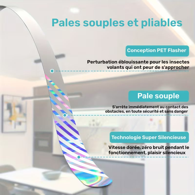 Ensemble de Ventilateurs Anti-Mouches pour Tables